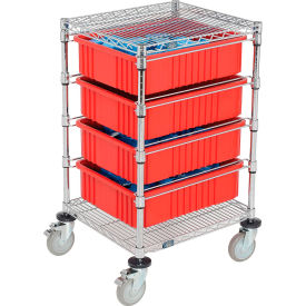GoVets™ Chrome Wire Cart With (4) 6