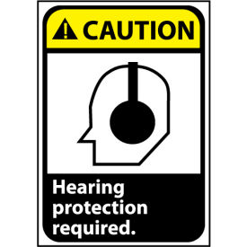 Caution Sign 14x10 Aluminum - Hearing Protection Required CGA5AB