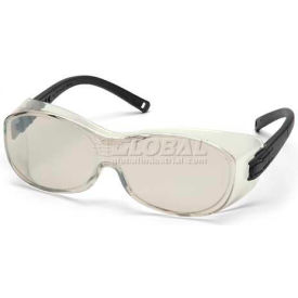 Ots® Safety Glasses Io Mirror Lens Black Temples S3580SJ - Pkg Qty 12