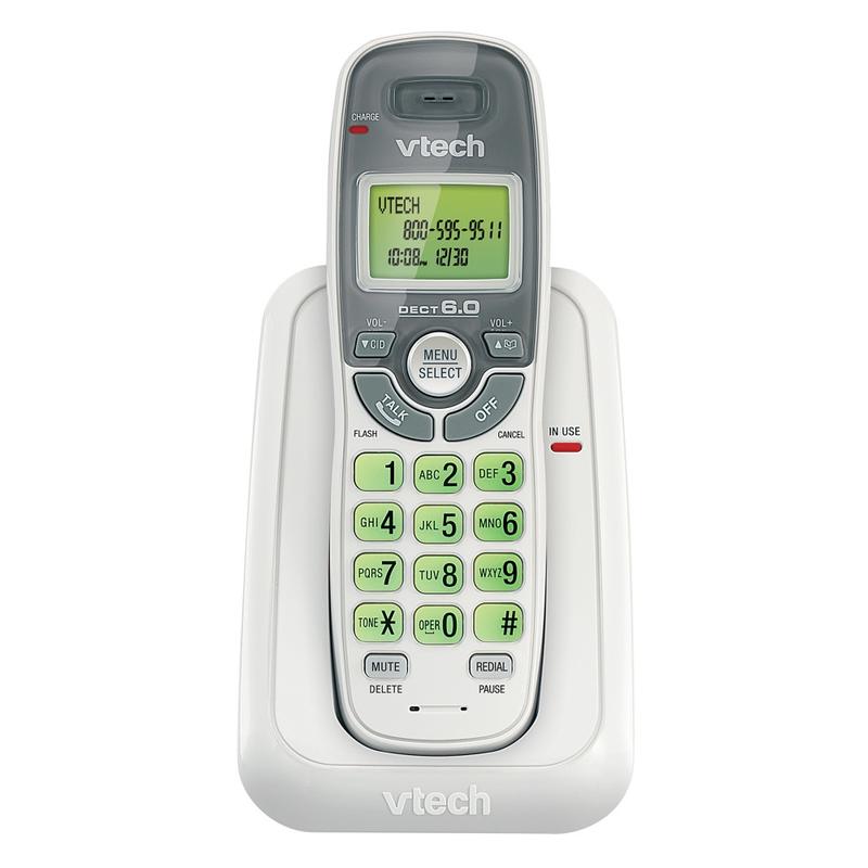 VTech CS6114 DECT 6.0 Digital Cordless Phone With Caller ID/Call Waiting, White MPN:CS6114
