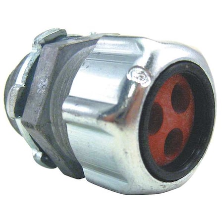 Conduit Fitting Grounding Connector, 1 in, Liquid-Tight, Steel, PVC Coated, Silver MPN:2540-3