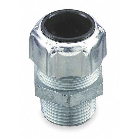 Liquid Tight Connector, 1/2in., Silver MPN:2922