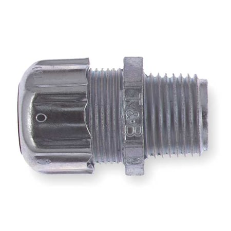 Conduit Fitting Connector, 3 in, Threaded, Steel, Electro Zinc Plated, Gray MPN:5239