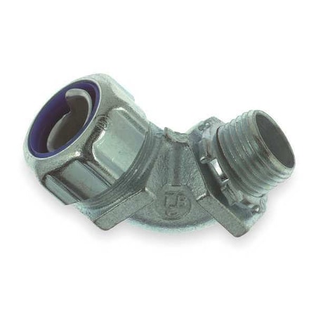 Conduit Fitting Connector, 1-1/4 in, Threaded, Steel, Plain, Gray MPN:5255