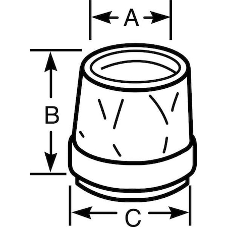 IMC Bushing, 2 in, Push-On, Plastic, Electro Zinc Plated, Blue MPN:TRIB200
