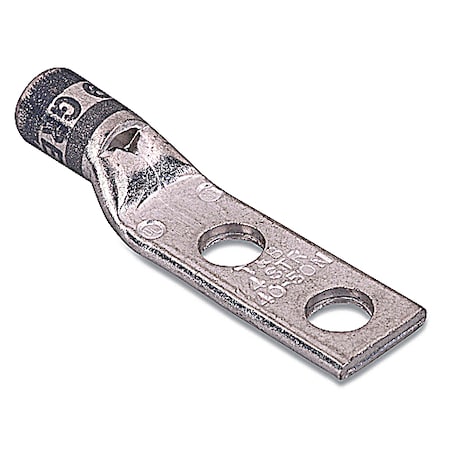 Two-Hole Compression Lug, #4 AWG Max, 5/16 in Stud, Standard Barrel, Copper, Gray MPN:256-30695-1184