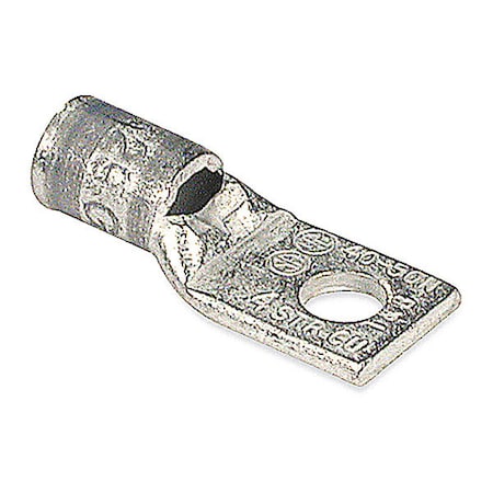 One-Hole Compression Lug, 4 AWG Max, 5/16 in Stud, Standard Barrel, Copper, Gray MPN:54139