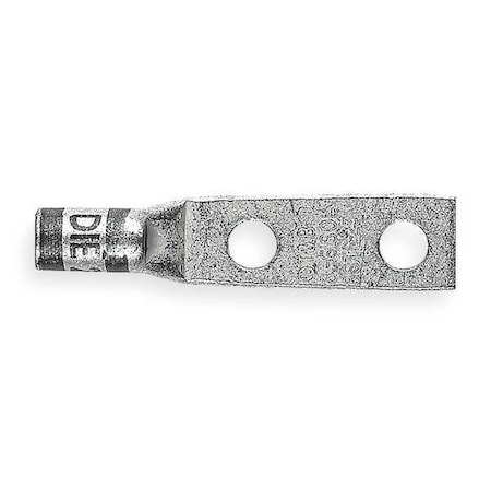 Two-Hole Compression Lug, 500 kcmil Max, 3/8 in Stud, Standard Barrel, Copper, Brown MPN:54218