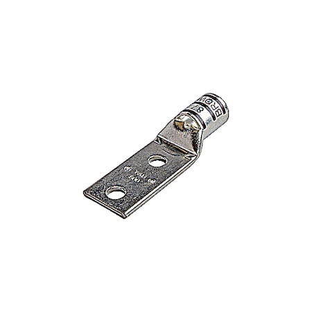 Two-Hole Compression Lug, 500 kcmil Max, 1/2 in Stud, Standard Barrel, Copper, Brown MPN:54286