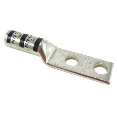 Two-Hole Compression Lug, 600 kcmil Max, 1/2 in Stud, Long Barrel, Copper, Green MPN:54878BE