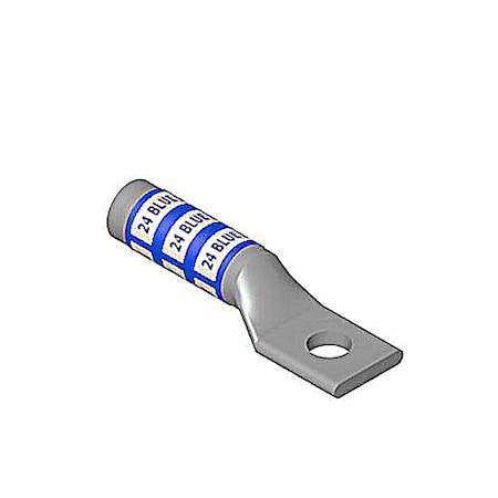 One-Hole Compression Lug, 2 AWG Max, 5/16 in Stud, Long Barrel, Copper, Brown MPN:54942BE