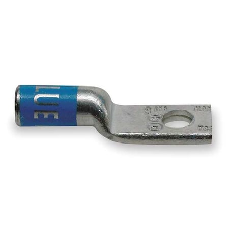 One-Hole Compression Lug, 6 AWG Max, #10 Stud, Long Barrel, Aluminum, Gray MPN:60106-TB