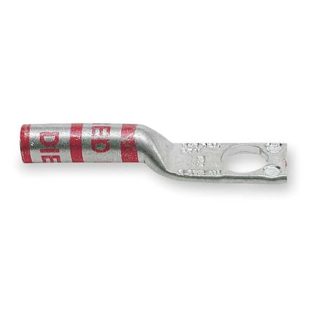 One-Hole Compression Lug, 2/0 AWG Max, 5/16 in Stud, Long Barrel, Aluminum, Olive MPN:60135