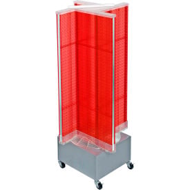 Global Approved 700445-RED Pinwheel Pegboard Display 13.5