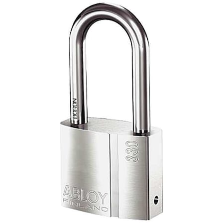 Padlock, Keyed Different, Long Shackle, Rectangular Brass Body, Boron Shackle, 1 in W MPN:PLI330/50B-KD