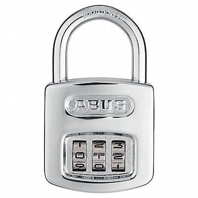 Combination Padlock 2in Rectangle Silver MPN:160/40