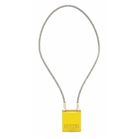 Lockout Padlock, Keyed Different, Aluminum, Yellow, 8 1/4 in Shackle Height, 1 3/16 in Body Width MPN:13033