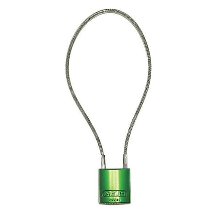 Lockout Padlock, Keyed Different, Aluminum, Green, 8 1/4 in Shackle Height, 1 3/16 in Body Width MPN:13039