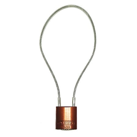 Lockout Padlock, Keyed Different, Aluminum, Brown, 8 1/4 in Shackle Height, 1 3/16 in Body Width MPN:13048
