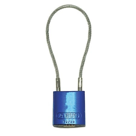 Lockout Padlock, Keyed Alike, Aluminum, Blue, 4 in Shackle Height, 1 3/16 in Body Width MPN:13063
