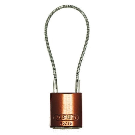 Lockout Padlock, Keyed Alike, Aluminum, Brown, 4 in Shackle Height, 1 3/16 in Body Width MPN:13075