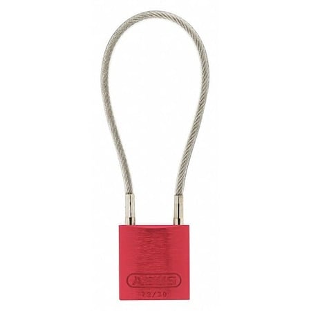 Lockout Padlock, Keyed Alike, Aluminum, Red, 8 1/4 in Shackle Height, 1 3/16 in Body Width MPN:13081