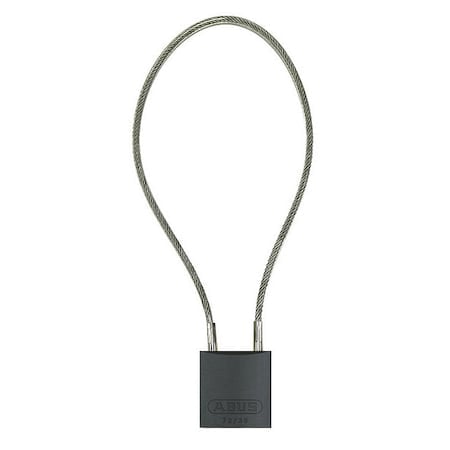 Lockout Padlock, Keyed Alike, Aluminum, Black, 8 1/4 in Shackle Height, 1 3/16 in Body Width MPN:13084