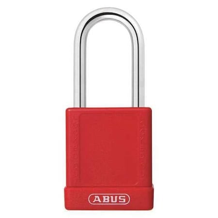 Lockout Padlock, Keyed Different, Aluminum, Red, 1 1/2 in Shackle Height, 1 1/2 in Body Width, 6 PK MPN:19630