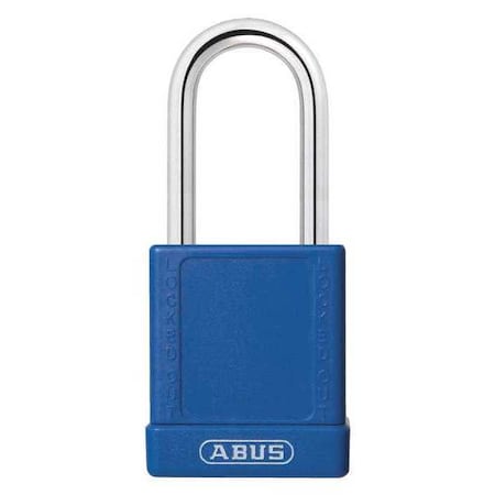 Lockout Padlock, Keyed Different, Aluminum, Blue, 1 1/2 in Shackle Height, 1 1/2 in Body Width MPN:19631