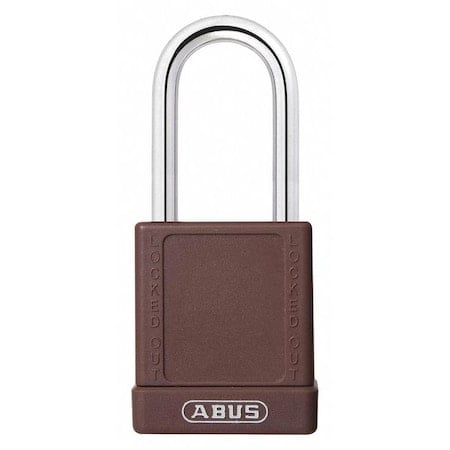 Lockout Padlock, Keyed Different, Aluminum, Brown, 1 1/2 in Shackle Height, 1 1/2 in Body Width MPN:19636