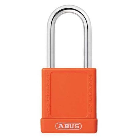 Lockout Padlock, Keyed Alike, Aluminum, Orange, 1 1/2 in Shackle Height, 1 1/2 in Body Width, 6 PK MPN:19652