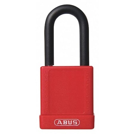 Lockout Padlock, Keyed Alike, Aluminum, Red, 1 1/2 in Shackle Height, 1 1/2 in Body Width, 3 PK MPN:19667