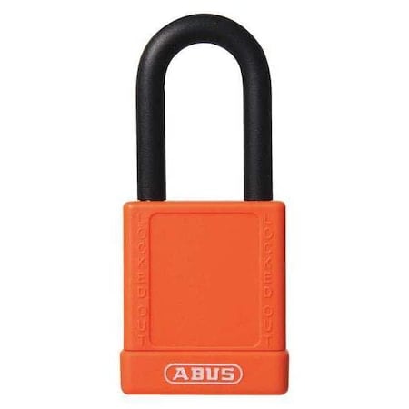 Lockout Padlock, Keyed Alike, Aluminum, Orange, 1 1/2 in Shackle Height, 1 1/2 in Body Width, 3 PK MPN:19671