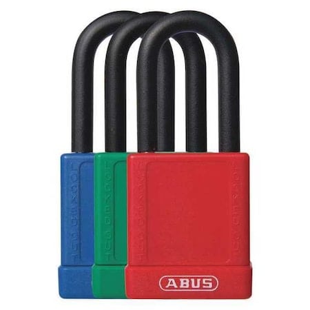 Lockout Padlock, Keyed Different, Aluminum, Assorted, 1 1/2 in Shackle Height, 1 1/2 in Body Width MPN:19710