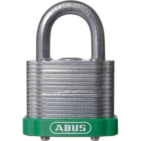 Lockout Padlock, Keyed Alike, Steel, Green, 3/4 in Shackle Height, 1 1/2 in Body Width MPN:41/40 KA Green