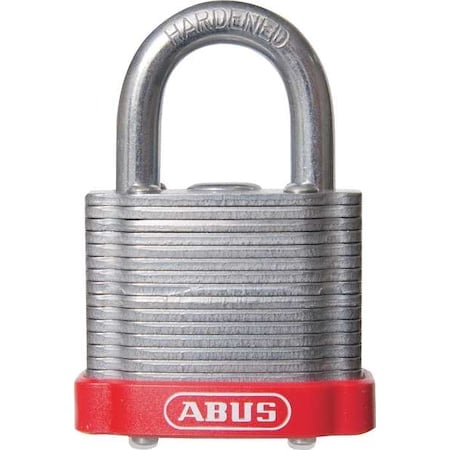 Lockout Padlock, Keyed Alike, Steel, Red, 3/4 in Shackle Height, 1 1/2 in Body Width MPN:41/40 KA Red