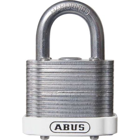 Lockout Padlock, Keyed Different, Steel, White, 3/4 in Shackle Height, 1 1/2 in Body Width MPN:41/40 KD White