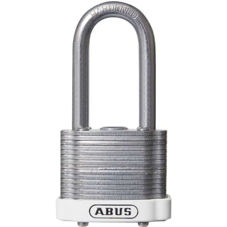 Lockout Padlock, Keyed Alike, Steel, White, 2 in Shackle Height, 1 1/2 in Body Width MPN:41HB/40 KA White