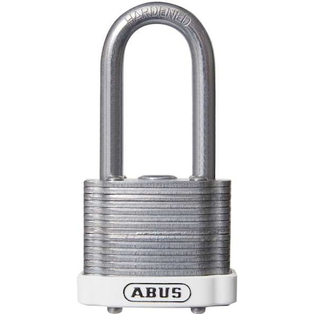 Lockout Padlock, Keyed Different, Steel, White, 2 in Shackle Height, 1 1/2 in Body Width MPN:41HB/40 KD White