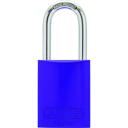 Lockout Padlock, Keyed Different, Aluminum, Purple, 1 3/4 in Shackle Height, 1 1/2 in Body Width MPN:67754