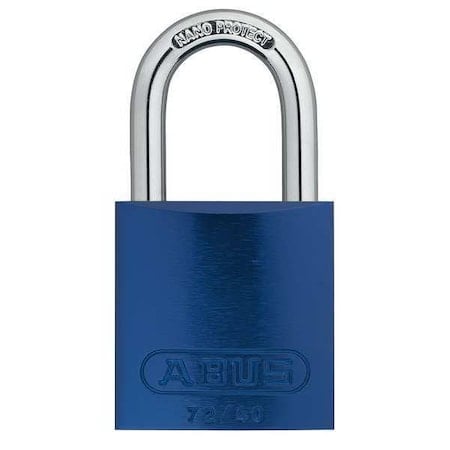 Lockout Padlock, Keyed Different, Aluminum, Blue, 1 in Shackle Height, 1 1/2 in Body Width MPN:72 /40 KD Blue