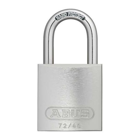 Lockout Padlock, Keyed Different, Aluminum, Silver, 1 in Shackle Height, 1 1/2 in Body Width MPN:72 /40 KD Silver