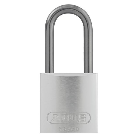 Lockout Padlock, Keyed Alike, Aluminum, Silver, 1 1/2 in Shackle Height, 1 1/2 in Body Width MPN:72 HB/40-40 KA Silver