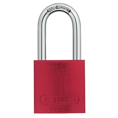 Lockout Padlock, Keyed Alike, Aluminum, Red, 1 1/2 in Shackle Height, 1 1/2 in Body Width, 6 PK MPN:72 HB/40-40 KAx6 Red