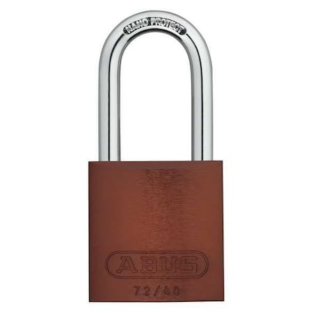 Lockout Padlock, Keyed Different, Aluminum, Brown, 1 1/2 in Shackle Height, 1 1/2 in Body Width MPN:72 HB/40-40 KD Brown