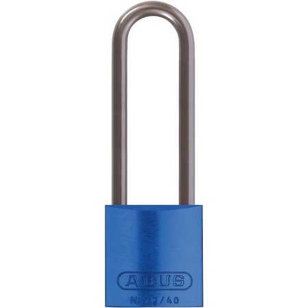 Lockout Padlock, Keyed Different, Aluminum, Blue, 3 in Shackle Height, 1 9/16 in Body Width MPN:72 HB/40-75 KD Blue