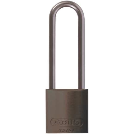 Lockout Padlock, Keyed Different, Aluminum, Brown, 3 in Shackle Height, 1 1/2 in Body Width MPN:72 HB/40-75 KD Brown