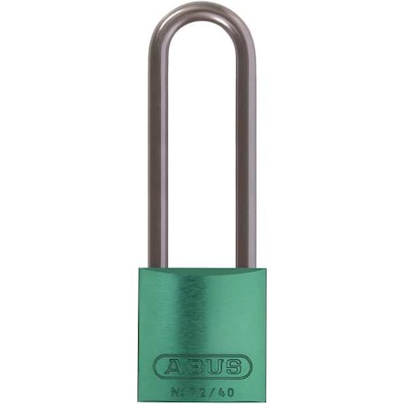 Lockout Padlock, Keyed Different, Aluminum, Green, 3 in Shackle Height, 1 9/16 in Body Width MPN:72 HB/40-75 KD Green