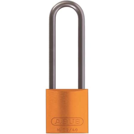 Lockout Padlock, Keyed Different, Aluminum, Orange, 3 in Shackle Height, 1 9/16 in Body Width MPN:72 HB/40-75 KD Orange