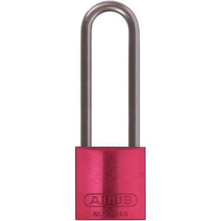 Lockout Padlock, Keyed Different, Aluminum, Red, 3 in Shackle Height, 1 9/16 in Body Width MPN:72 HB/40-75 KD Red